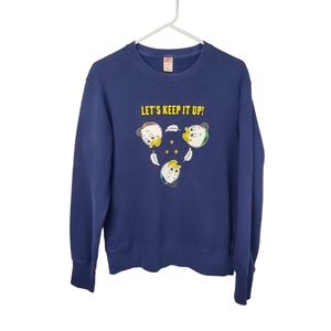 Walt Disney UT UNIQLO Huey Dewey Louie Ducks‎ Crewneck Sweatshirt Size S Blue
